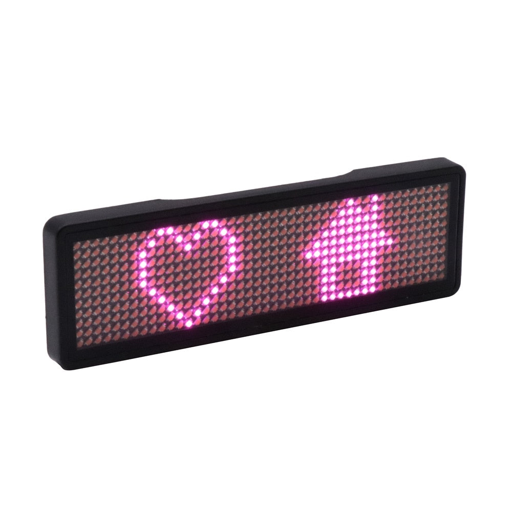 Bluetooth LED navneskilt understøtter multi-language lille LED-skærm HD tekst cifre mønster display
