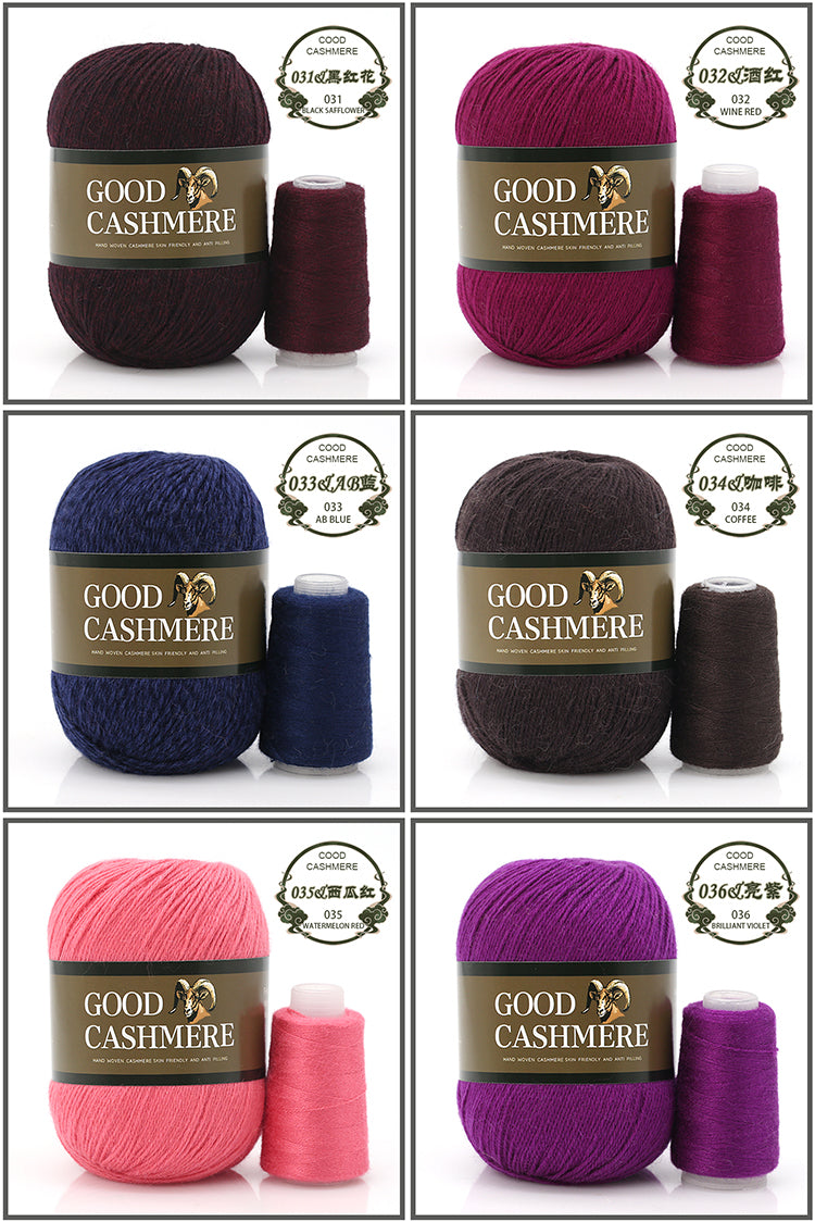 50+20g Mongolsk Cashmere uld mix + tråd