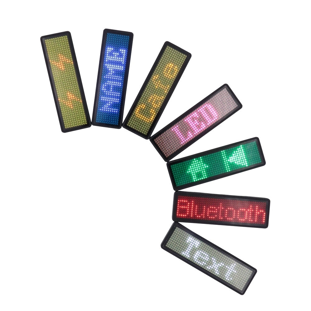 Bluetooth LED navneskilt understøtter multi-language lille LED-skærm HD tekst cifre mønster display