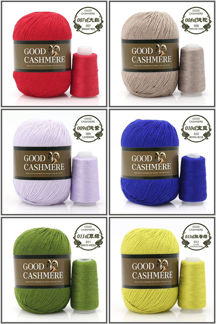 50+20g Mongolsk Cashmere uld mix + tråd
