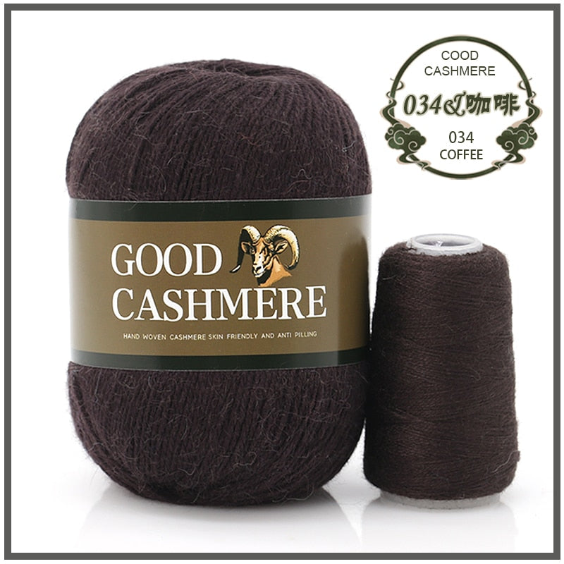 50+20g Mongolsk Cashmere uld mix + tråd