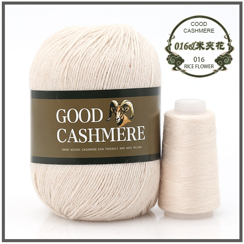 50+20g Mongolsk Cashmere uld mix + tråd