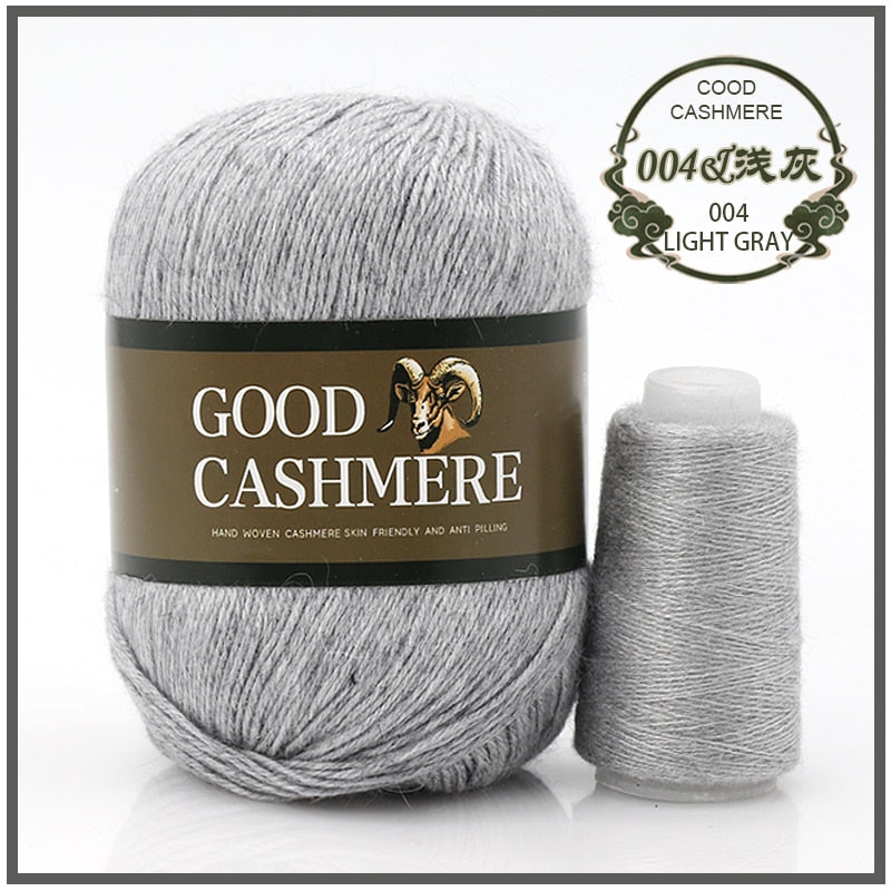 50+20g Mongolsk Cashmere uld mix + tråd
