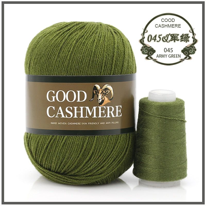 50+20g Mongolsk Cashmere uld mix + tråd