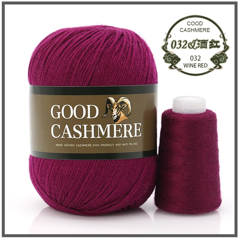 50+20g Mongolsk Cashmere uld mix + tråd