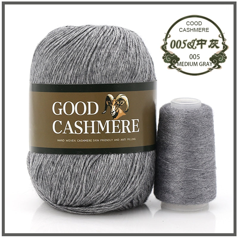 50+20g Mongolsk Cashmere uld mix + tråd