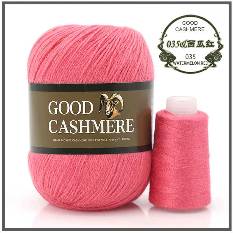 50+20g Mongolsk Cashmere uld mix + tråd