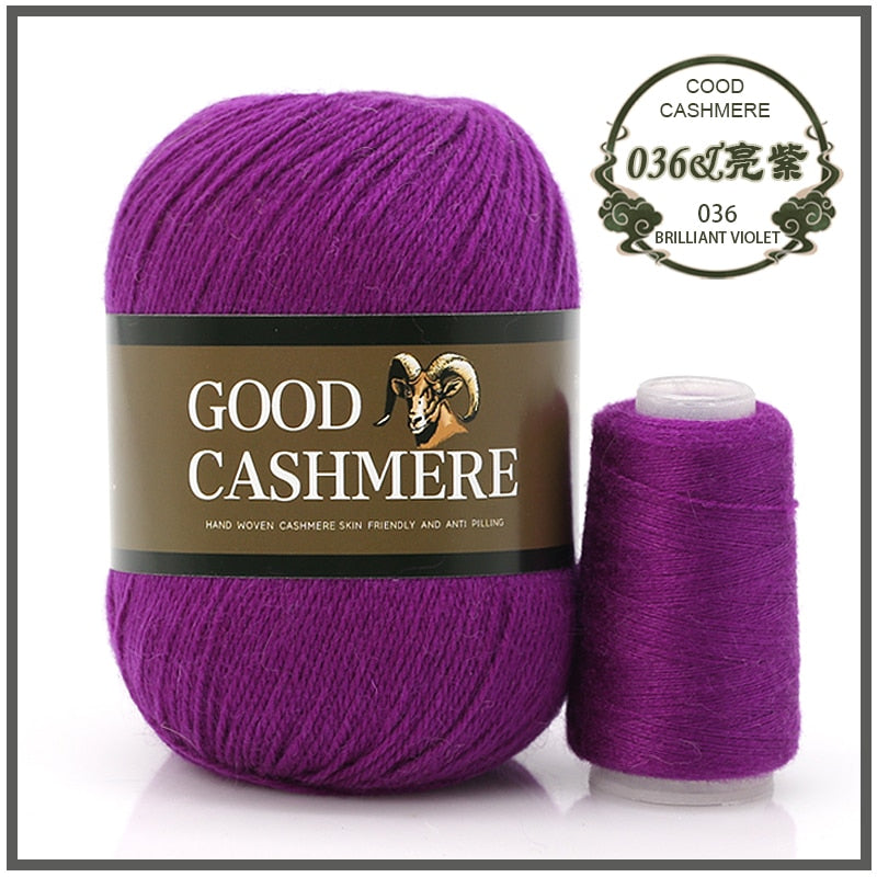 50+20g Mongolsk Cashmere uld mix + tråd