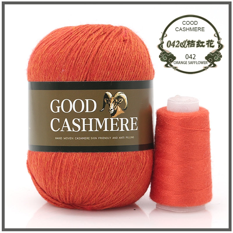50+20g Mongolsk Cashmere uld mix + tråd