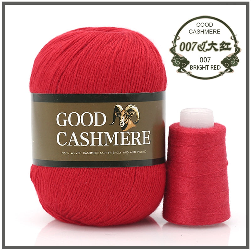 50+20g Mongolsk Cashmere uld mix + tråd