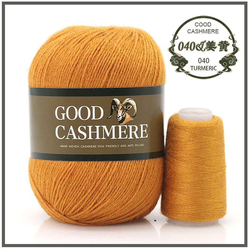 50+20g Mongolsk Cashmere uld mix + tråd