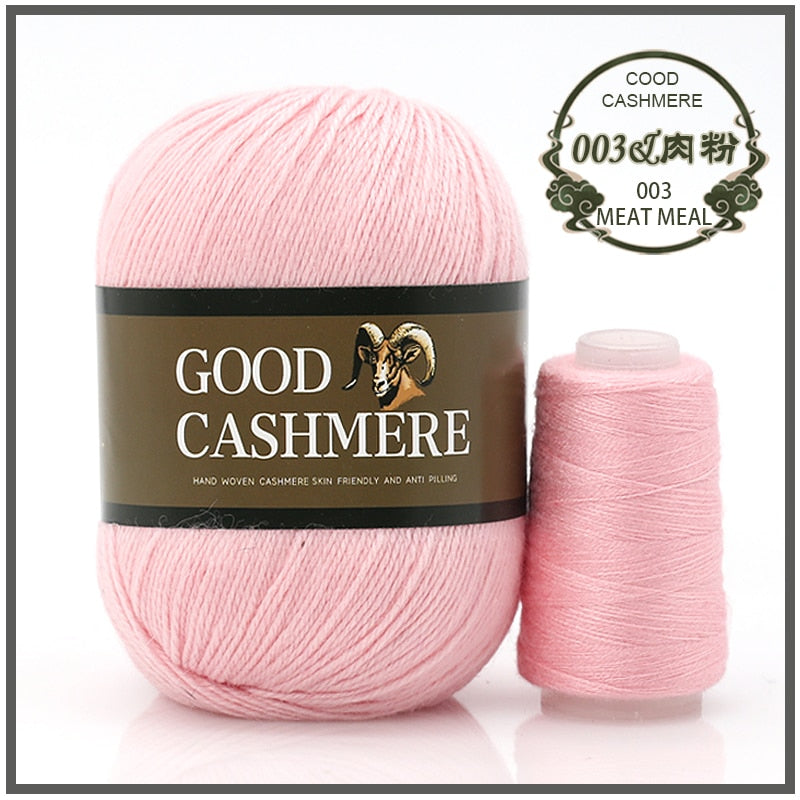 50+20g Mongolsk Cashmere uld mix + tråd