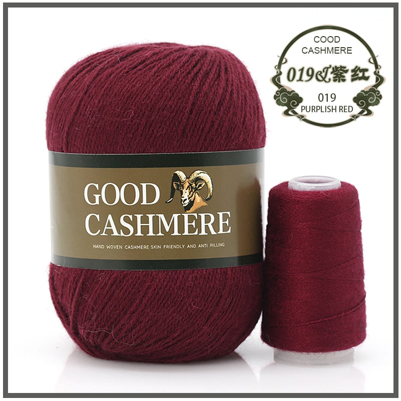 50+20g Mongolsk Cashmere uld mix + tråd