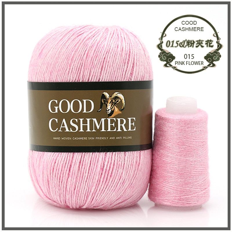 50+20g Mongolsk Cashmere uld mix + tråd