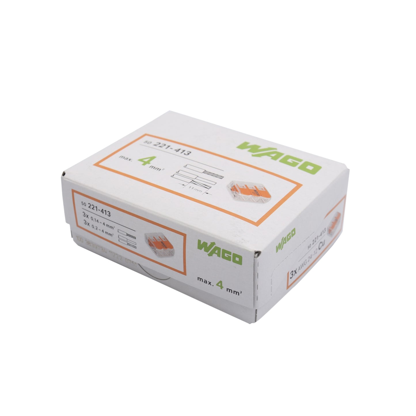 WAGO 221-413 LEVER-NUTS 50 dele Wire Connector ( wago 221 413 )