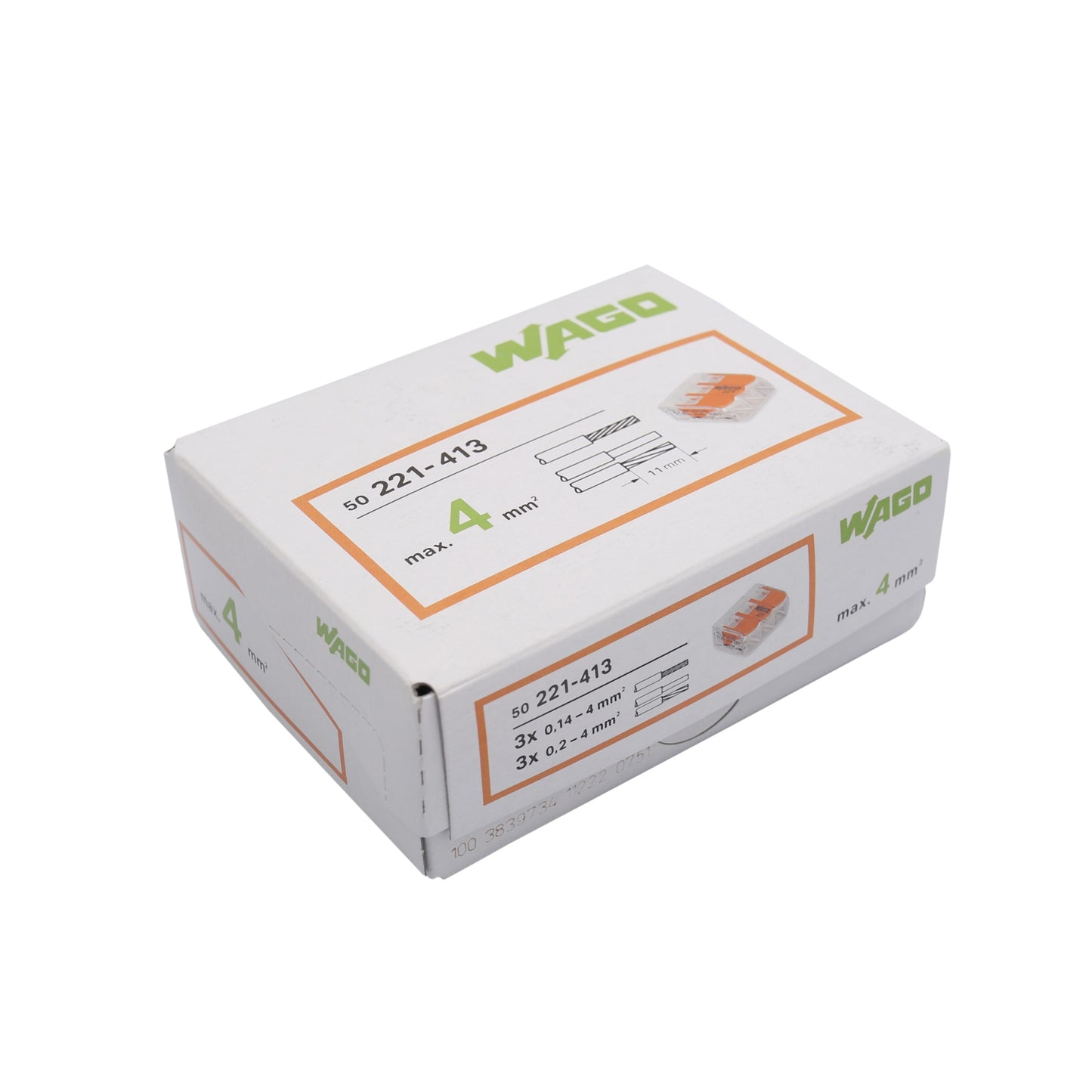 WAGO 221-413 LEVER-NUTS 50 dele Wire Connector ( wago 221 413 )