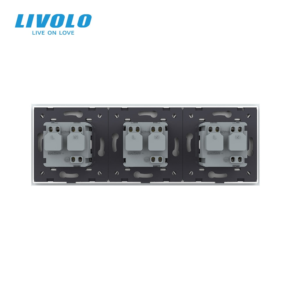Livolo New EU Standard, glas panel, 223mm*80mm*41mm, C7C3EU-11/2/3/5