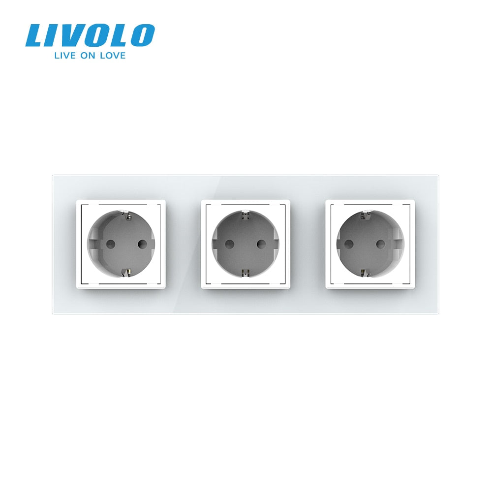 Livolo New EU Standard, glas panel, 223mm*80mm*41mm, C7C3EU-11/2/3/5