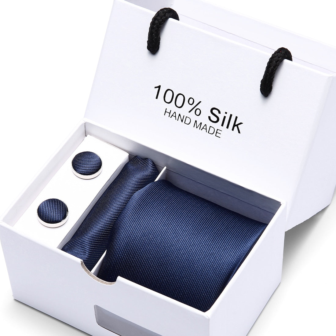 Nyt herre slips sæt ekstra lang størrelse 145cm*7,5cm Slips i Paisley Silk