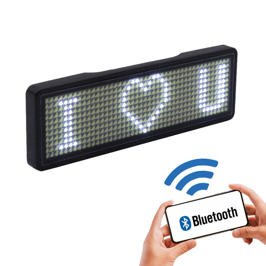 Bluetooth LED navneskilt understøtter multi-language lille LED-skærm HD tekst cifre mønster display