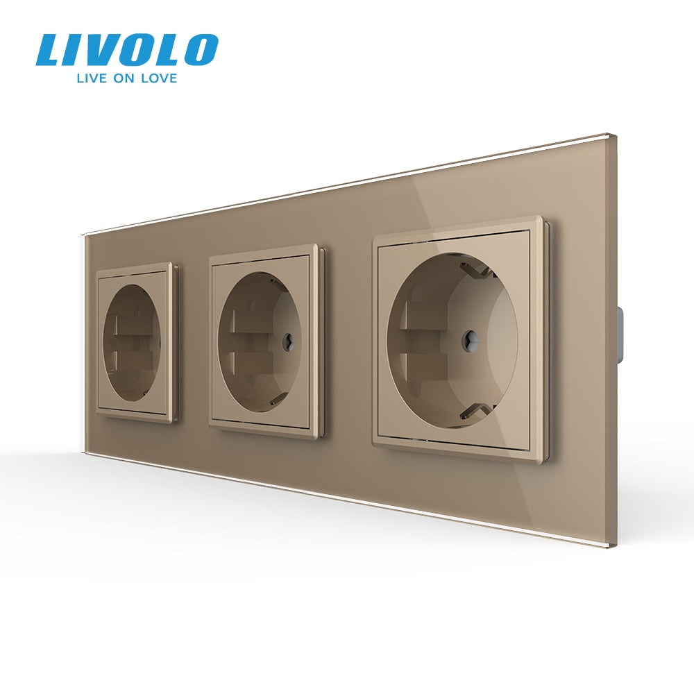 Livolo New EU Standard, glas panel, 223mm*80mm*41mm, C7C3EU-11/2/3/5