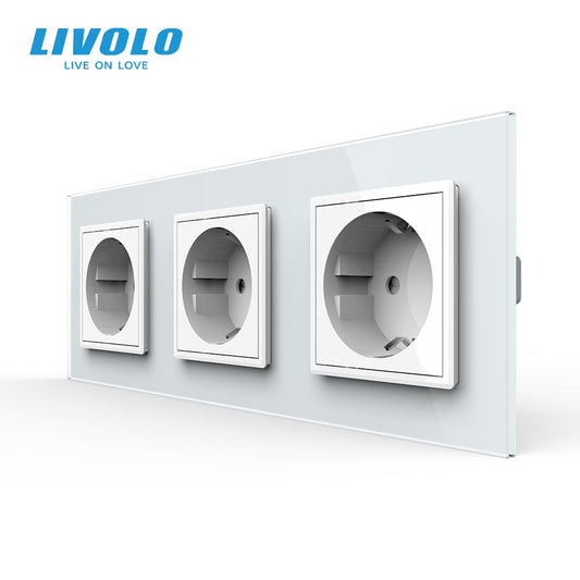Livolo New EU Standard, glas panel, 223mm*80mm*41mm, C7C3EU-11/2/3/5
