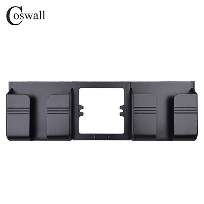Coswall Type-C Interface Sort væg EU-standardstik med USB-opladningsport