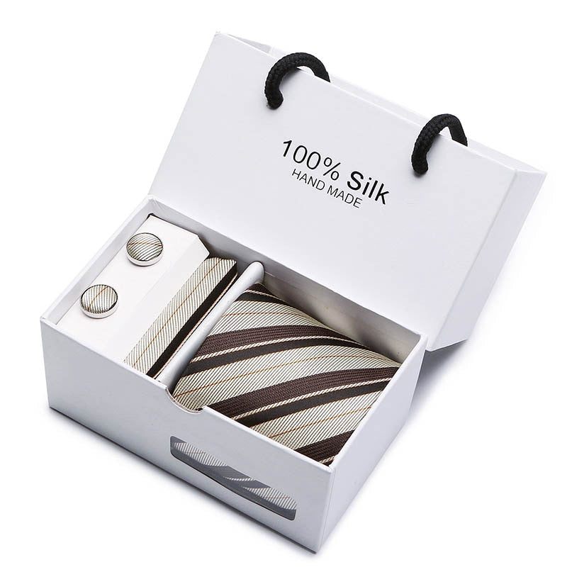 Nyt herre slips sæt ekstra lang størrelse 145cm*7,5cm Slips i Paisley Silk