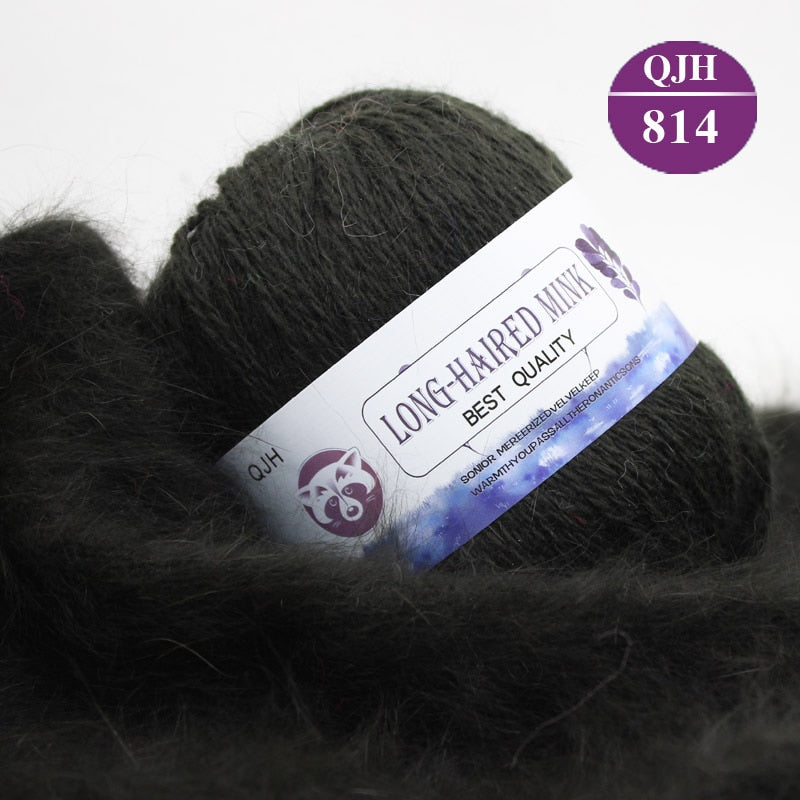Høj kvalitets Cashmere Long Plush Mink og Merino uld mix garnnøgle