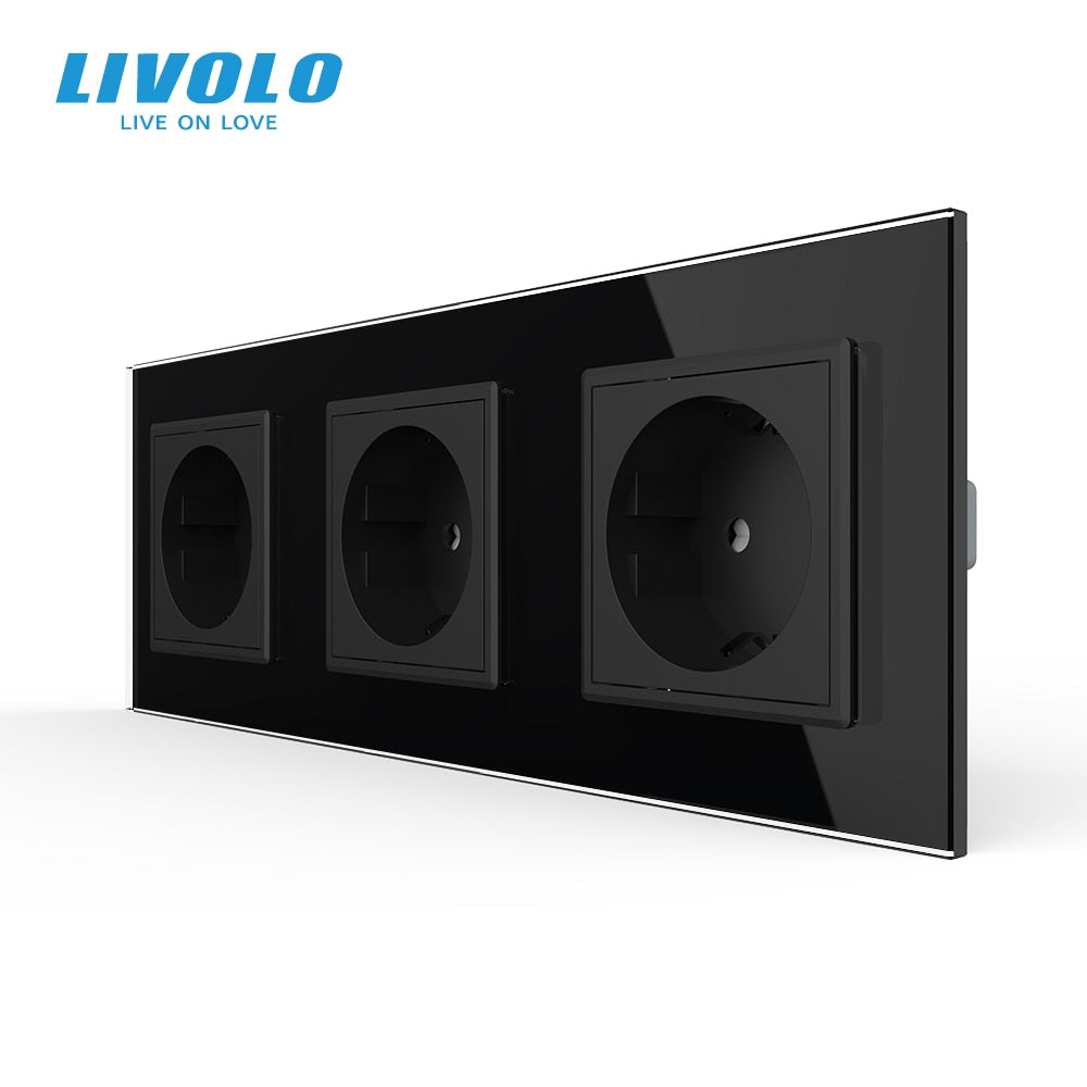 Livolo New EU Standard, glas panel, 223mm*80mm*41mm, C7C3EU-11/2/3/5