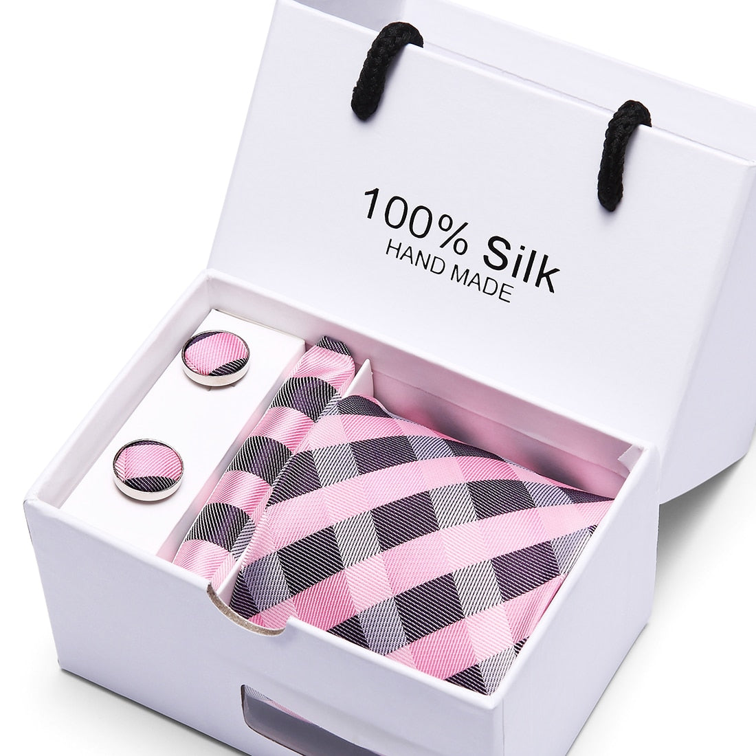 Nyt herre slips sæt ekstra lang størrelse 145cm*7,5cm Slips i Paisley Silk