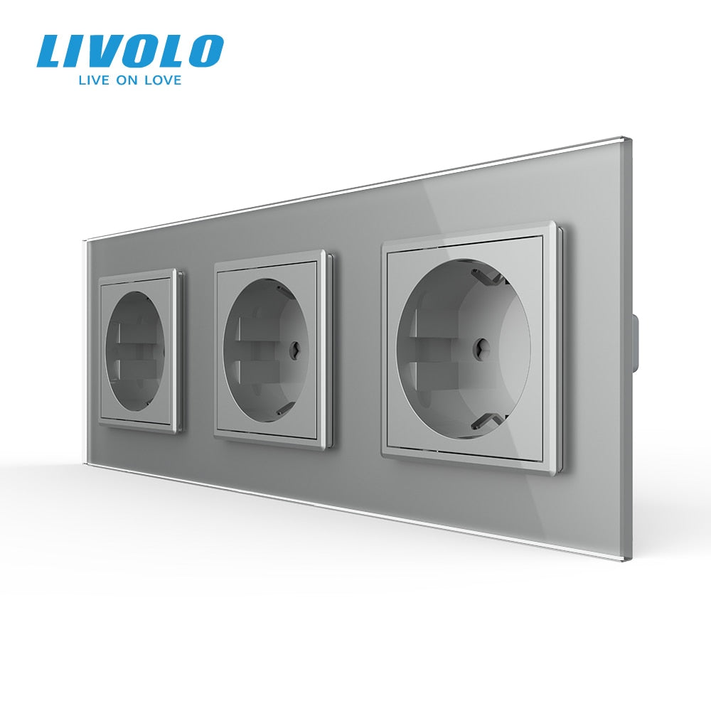 Livolo New EU Standard, glas panel, 223mm*80mm*41mm, C7C3EU-11/2/3/5
