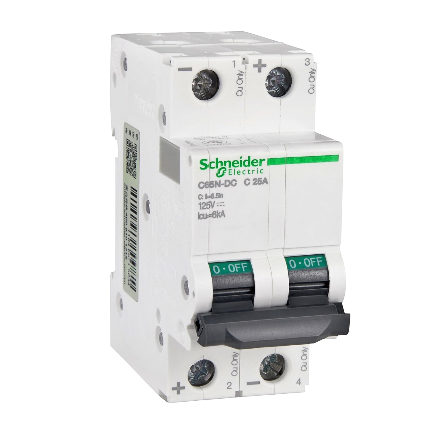 Schneider Electric Multi 9 C65N-DC MCB 2P DC Miniature Circuit Breaker C 1A 2A 4A 6A 10A 16A 20A 25A 32A 40A 50A 63A